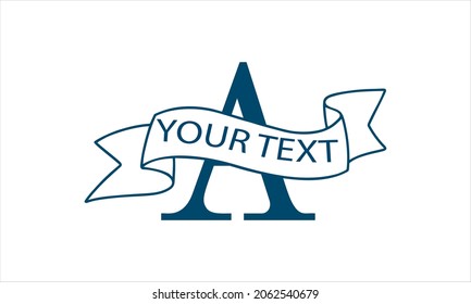Una plantilla de logotipo de vector de monograma abstracto de pancarta de alfabeto