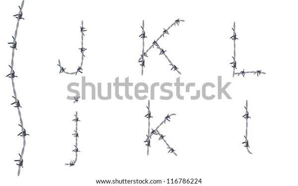 barbed wire letters