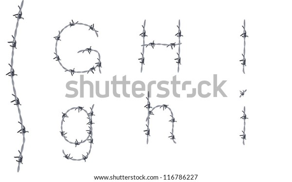 barbed wire letters