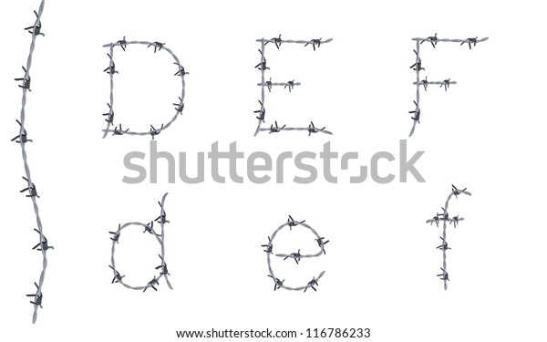 barbed wire letters