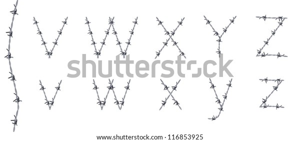 barbed wire letters