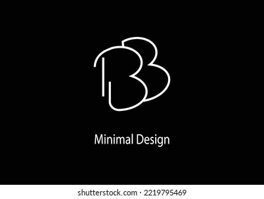 Alphabet BB monogram logo design 