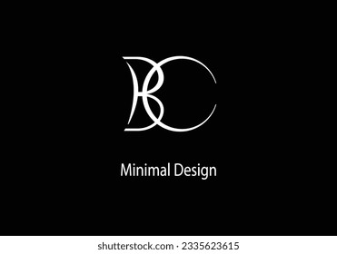Alfabeto BC, monograma BC, línea de arte, diseño del logotipo vector, logotipo inicial, 