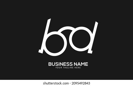Alphabet-BD oder DB-Blase-Monogramm-Vektorgrafik-Logo-Vorlage