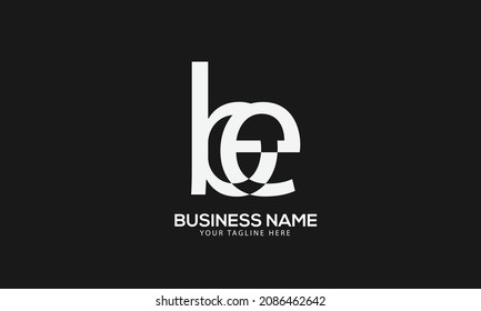 Alphabet BE or EB abstract monogram vector logo template