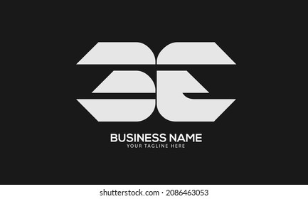 Alphabet BE or EB abstract monogram vector logo template