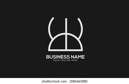 Alphabet BE or EB abstract monogram vector logo template