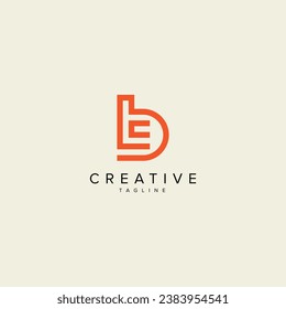 Alphabet BE EB letter modern monogram style logo vector template.
