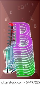 alphabet between edge and B, light card