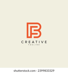 Alphabet BF FB letter modern monogram style logo vector element.