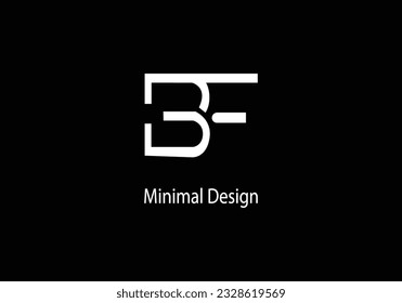 Alphabet BF monogram logo design. Alphabet BF. vector logo. word  logo. BF marketing design. BF icon logo.