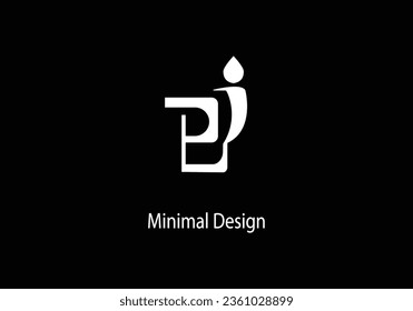 Alphabet BI, monogram logo design, BI icon, BI vector, templet, letter BI