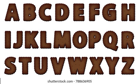 Alphabet biscuit chocolate