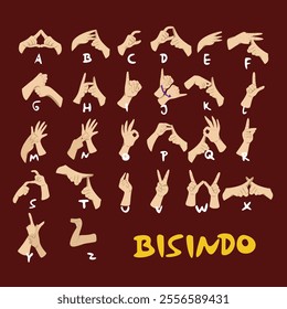 Alphabet Bisindo Sign Language human fingers