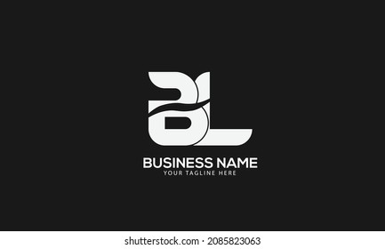 Alphabet BL oder LB abstrakte Monogramm-Vektorgrafik-Logo-Vorlage