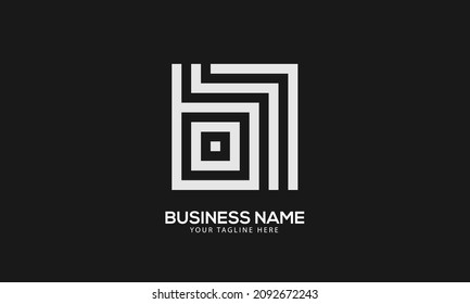 Alphabet BL oder LB abstrakte Monogramm-Vektorgrafik-Logo-Vorlage