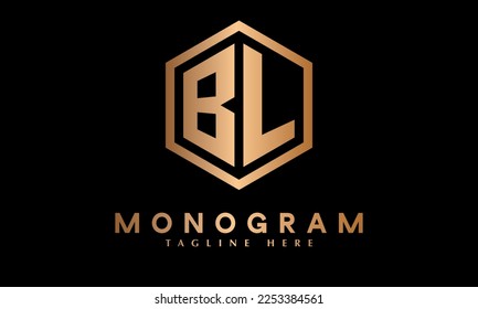 Alphabet BL oder LB abstrakte Monogramm-Vektorgrafik-Logo-Vorlage