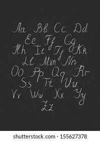 Alphabet, black background