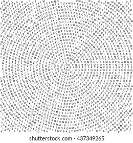 Alphabet Black and White Morphing Halftone Vector