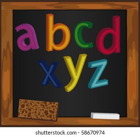 alphabet blackboard black chalkboard - frame