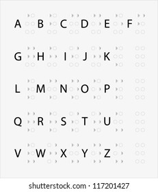 the alphabet for blind, Braille