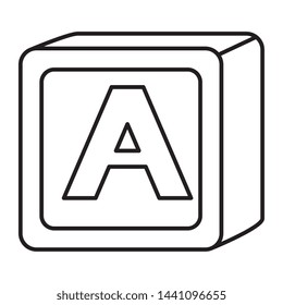 alphabet block toy baby with letter a