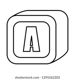 alphabet block toy icon