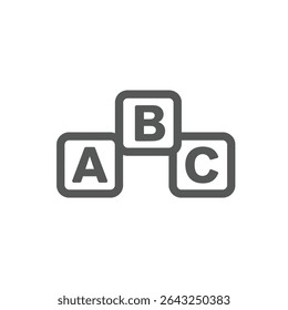 Alphabet Blocks Depicting Early Literacy and Foundational Learning Skills for Kids