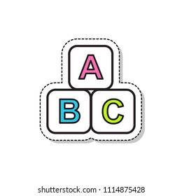 alphabet blocks icon
