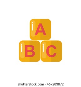 alphabet blocks icon. vector illustration