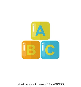 alphabet blocks icon. vector illustration