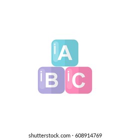 alphabet blocks icon. vector illustration