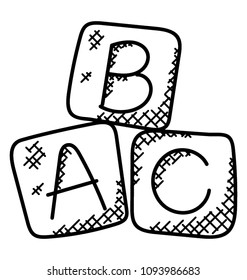 
Alphabet blocks for learning purpose 
