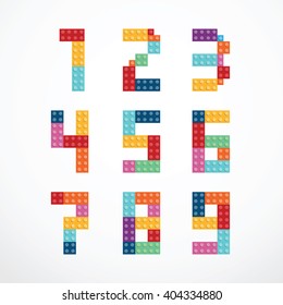 Alphabet blocks style vector set.
