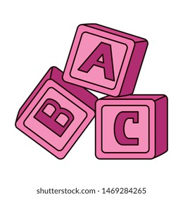 Alphabet Blocks Toys Baby Icons Stock Vector (Royalty Free) 1469284265 ...