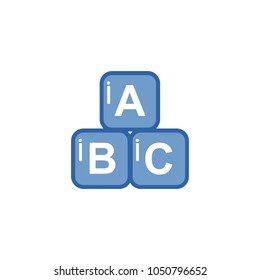 alphabet blocks vector icon