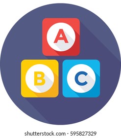 Alphabet Blocks Vector Icon