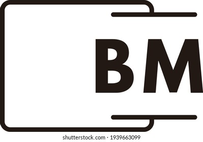 Alphabet BM Simple Modern Logo Design