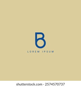 Alphabet BO OB or PO Letter Modern Monogram Style Logo Design. Initial vector template