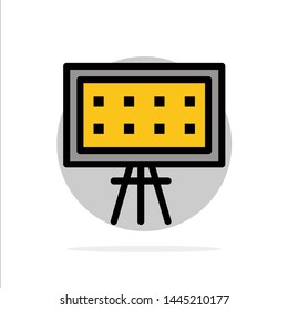 Alphabet, Board, Education, Presentation Abstract Circle Background Flat color Icon