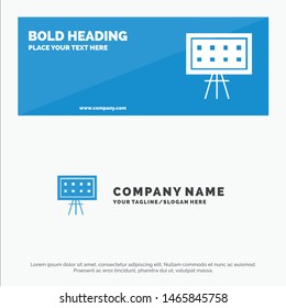 Alphabet, Board, Education, Presentation SOlid Icon Website Banner and Business Logo Template. Vector Icon Template background