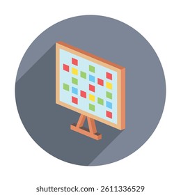 Alphabet Board isometric 3D icon, mini illustration. use for modern concept, print, UI, UX kit, web and app development. Vector EPS 10, related to learning and education, science