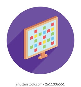 Alphabet Board isometric 3D icon, mini illustration. use for modern concept, print, UI, UX kit, web and app development. Vector EPS 10, related to learning and education, science