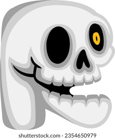 alphabet with bone and horror theme