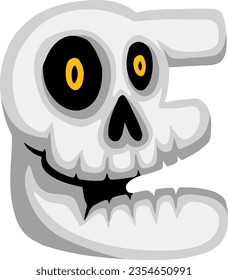 Alphabet mit Knochen- und Horrorthema