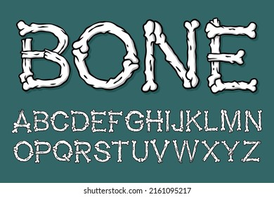 Alphabet Bone style text vector