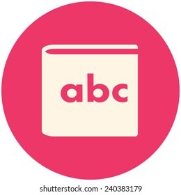 Alphabet book, vector icon flat design