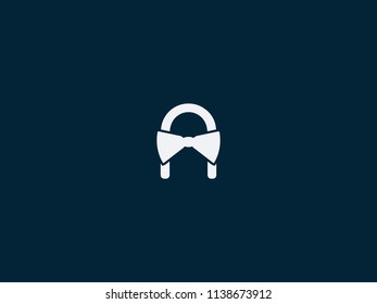 ALPHABET A WITH BOW TIE COMBINATION LOGO FOR ILLUSTRATION USE