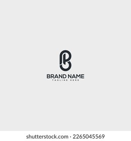 Alphabet BP PB letter simple style logo design vector template.