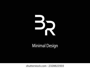 Alphabet BR , vector logo design, monogram, line art, templet